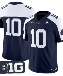 Caleb Bacon Jersey #10 Penn State 2026 No Name on Back Limited Stitched by My Store NCAA Football Jerseys