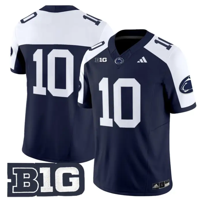 Caleb Bacon Jersey #10 Penn State 2026 No Name on Back Limited Stitched by My Store NCAA Football Jerseys