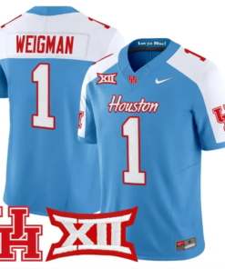 Conner Weigman Jersey #1 Houston Cougars 2026 Vapor Limited Stitched by My Store NCAA Football Jerseys