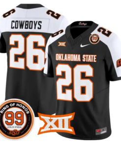 Cowboys Jersey #26 Oklahoma State 2026 Leslie O'neal Limited Stitched by My Store NCAA Football Jerseys