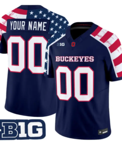 Custom Ohio State Buckeyes Jersey America 250 Edition Vapor Limited Stitched by My Store NCAA Football Jerseys