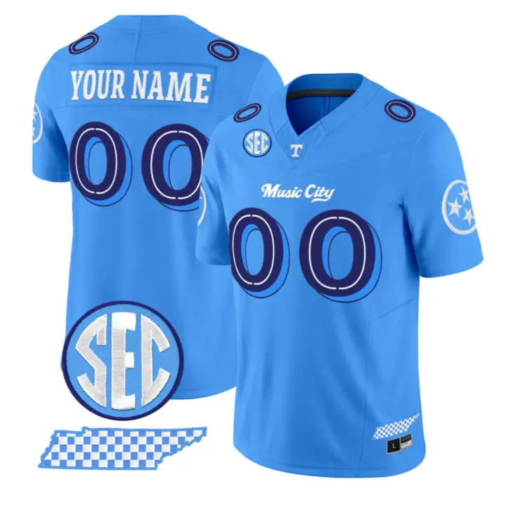 Custom Tennessee Vols Jersey Music City Edition Limited Stitched by My Store NCAA Football Jerseys