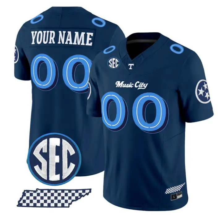 Custom Tennessee Vols Jersey Music City Edition Limited Stitched by My Store NCAA Football Jerseys