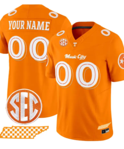 Custom Tennessee Vols Jersey Music City Edition Limited Stitched by My Store NCAA Football Jerseys