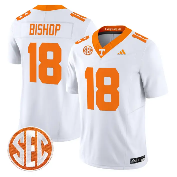 DeSean Bishop Jersey #18 Tennessee Vols 2026 Vapor Limited Stitched by My Store NCAA Football Jerseys