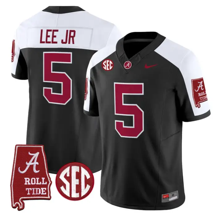 Dijon Lee Jr Jersey #0 Alabama Crimson 2026 SEC Patch Stitched by My Store NCAA Football Jerseys
