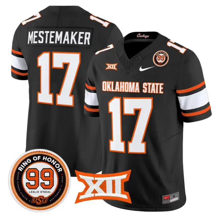 Drew Mestemaker Jersey #17 Oklahoma State 2026 Leslie O'neal Stitched by My Store NCAA Football Jerseys
