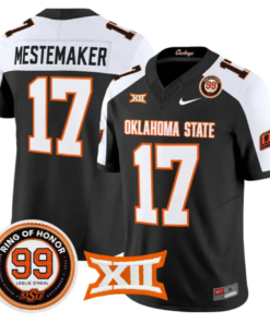Drew Mestemaker Jersey #17 Oklahoma State 2026 Leslie O'neal Stitched by My Store NCAA Football Jerseys