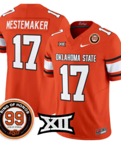 Drew Mestemaker Jersey #17 Oklahoma State 2026 Leslie O'neal Stitched by My Store NCAA Football Jerseys
