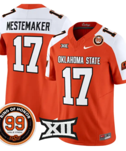 Drew Mestemaker Jersey #17 Oklahoma State 2026 Leslie O'neal Stitched by My Store NCAA Football Jerseys