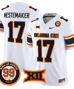 Drew Mestemaker Jersey #17 Oklahoma State 2026 Leslie O'neal Stitched by My Store NCAA Football Jerseys