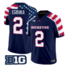Emeka Egbuka Jersey #2 Ohio State America 250 Edition Limited Stitched by My Store NCAA Football Jerseys