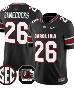 Gamecocks Jersey #26 South Carolina Gamecocks 2026 Stitched by My Store NCAA Football Jerseys