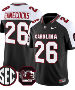 Gamecocks Jersey #26 South Carolina Gamecocks 2026 Stitched by My Store NCAA Football Jerseys