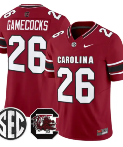 Gamecocks Jersey #26 South Carolina Gamecocks 2026 Stitched by My Store NCAA Football Jerseys