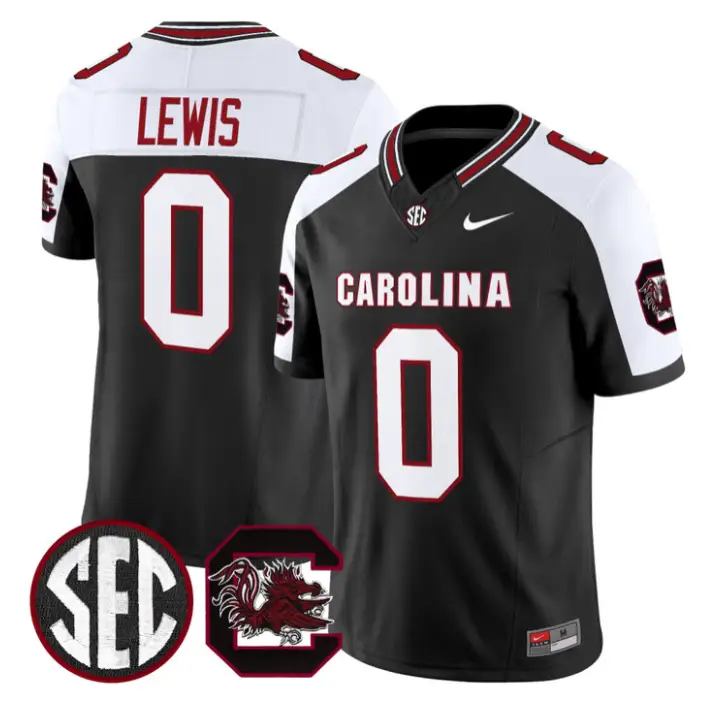Iveon Lewis Jersey #0 South Carolina Gamecocks 2026 Stitched by My Store NCAA Football Jerseys