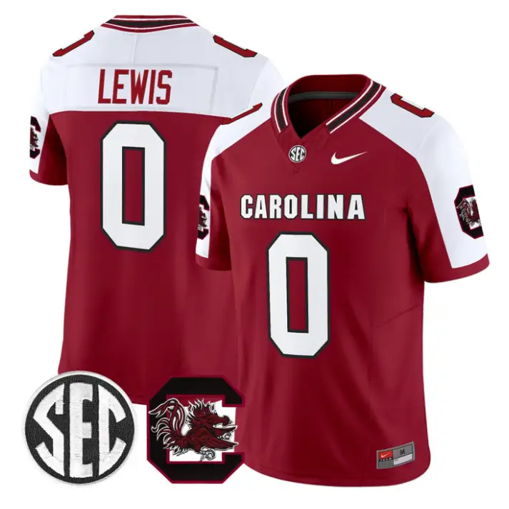 Iveon Lewis Jersey #0 South Carolina Gamecocks 2026 Stitched by My Store NCAA Football Jerseys