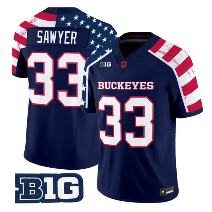 Jeremiah Smith Jersey #4 Ohio State America 250 Edition Vapor Limited Stitched by My Store NCAA Football Jerseys