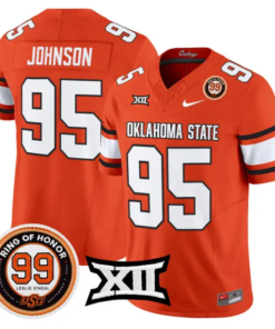Jaleel Johnson Jersey #95 Oklahoma State 2026 Leslie O'neal Stitched by My Store NCAA Football Jerseys