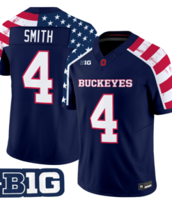 Jeremiah Smith Jersey #4 Ohio State America 250 Edition Vapor Limited Stitched by My Store NCAA Football Jerseys