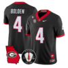 KJ Bolden Jersey #4 Georgia Bulldogs 2026 Vince Dooley Patch Stitched by My Store NCAA Football Jerseys