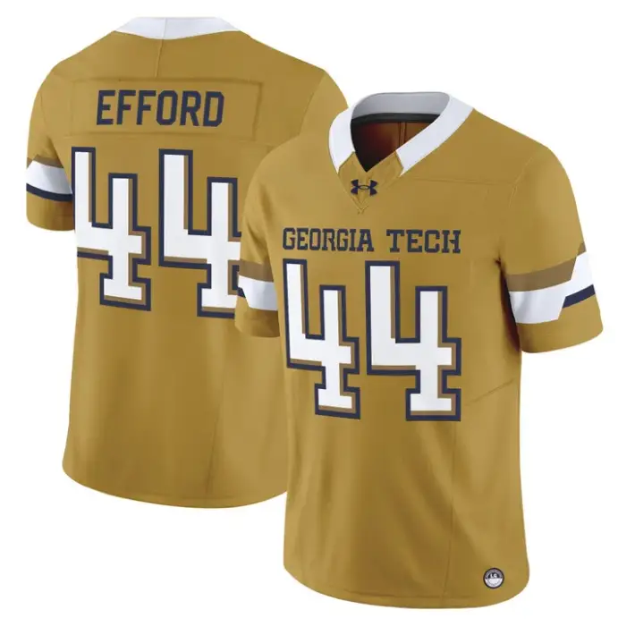 Kyle Efford Jersey #44 Georgia Tech Yellow Jackets 2026 Limited Stitched by My Store NCAA Football Jerseys