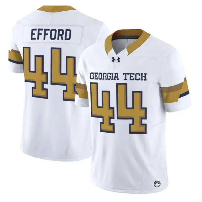 Kyle Efford Jersey #44 Georgia Tech Yellow Jackets 2026 Limited Stitched by My Store NCAA Football Jerseys