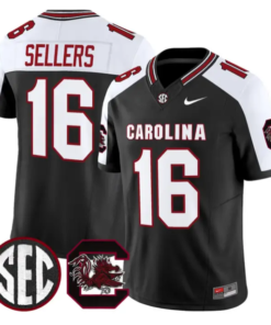 LaNorris Sellers Jersey #16 South Carolina Gamecocks 2026 Stitched by My Store NCAA Football Jerseys