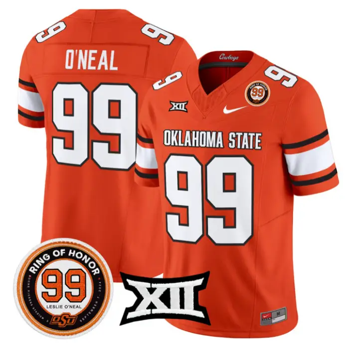 Leslie O'neal Jersey #99 Oklahoma State 2026 Leslie O'neal Stitched by My Store NCAA Football Jerseys