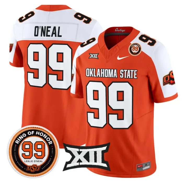 Leslie O'neal Jersey #99 Oklahoma State 2026 Leslie O'neal Stitched by My Store NCAA Football Jerseys