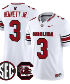 Mazeo Bennett Jr Jersey #3 South Carolina Gamecocks 2026 Limited Stitched by My Store NCAA Football Jerseys