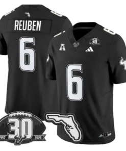 Mudia Reuben Jersey #6 South Florida Bulls 30th Patch Limited Stitched by My Store NCAA Football Jerseys