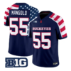 Nick Mangold Jersey #55 Ohio State America 250 Edition Limited Stitched by My Store NCAA Football Jerseys