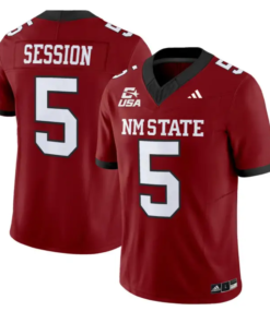 Nick Session Jersey #5 New Mexico State 2026 Vapor Limited Stitched by My Store NCAA Football Jerseys