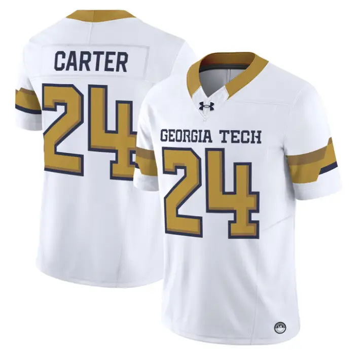 Noah Carter Jersey #24 Georgia Tech Yellow Jackets 2026 Limited Stitched by My Store NCAA Football Jerseys