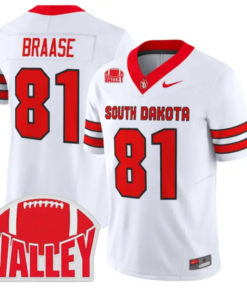 Ordell Braase Jersey #81 South Dakota 2026 Vapor Limited Stitched by My Store NCAA Football Jerseys