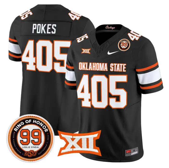 Pokes Jersey #405 Oklahoma State 2026 Leslie O'neal Limited Stitched by My Store NCAA Football Jerseys