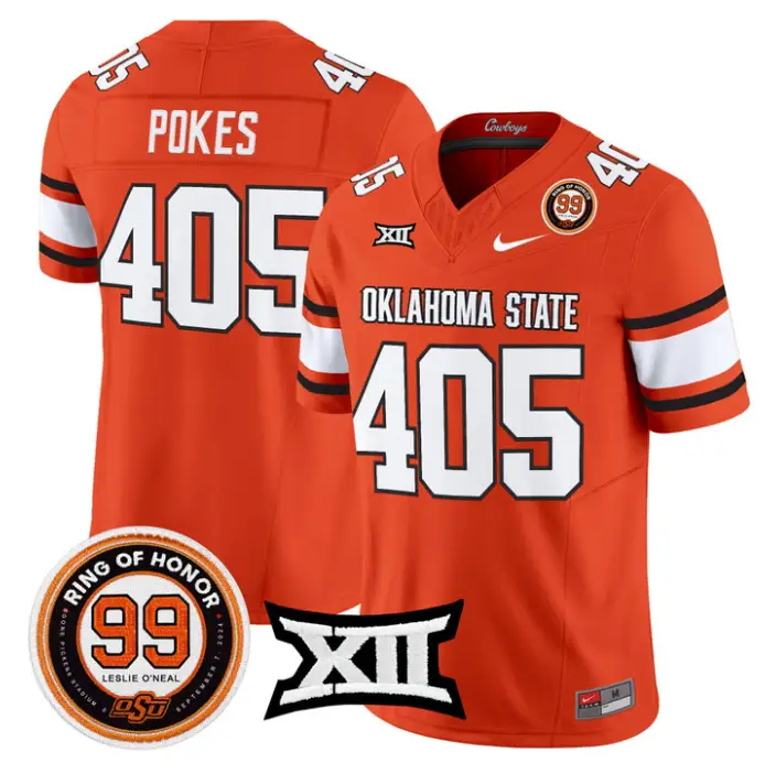 Pokes Jersey #405 Oklahoma State 2026 Leslie O'neal Limited Stitched by My Store NCAA Football Jerseys