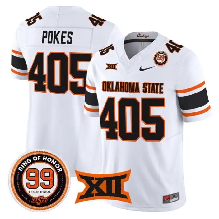Pokes Jersey #405 Oklahoma State 2026 Leslie O'neal Limited Stitched by My Store NCAA Football Jerseys