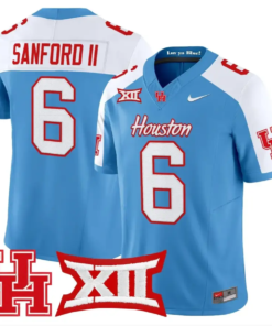 Re'Shaun Sanford II Jersey #6 Houston Cougars 2026 Limited Stitched by My Store NCAA Football Jerseys