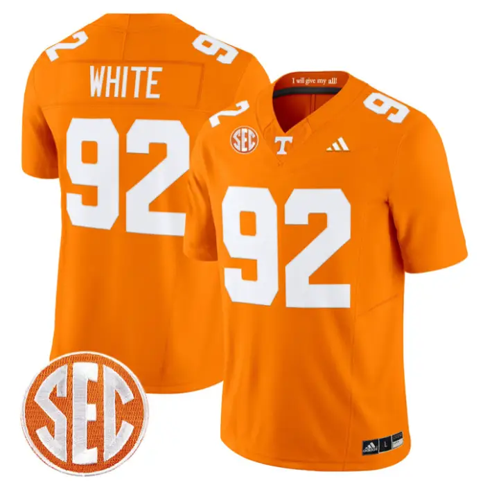 Reggie White Jersey #92 Tennessee Vols 2026 Vapor Limited Stitched by My Store NCAA Football Jerseys