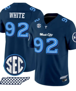 Reggie White Jersey #92 Tennessee Vols Music City Edition Stitched by My Store NCAA Football Jerseys