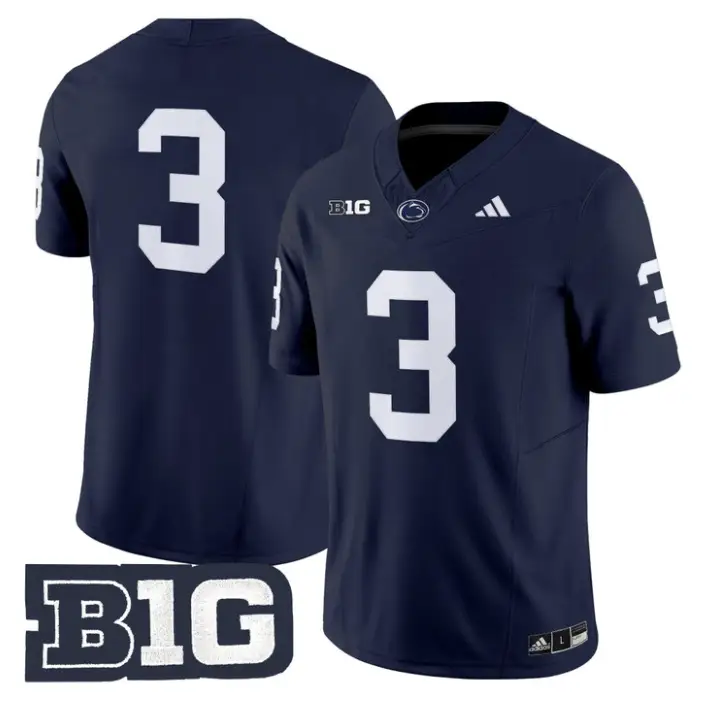 Rocco Becht Jersey #3 Penn State 2026 No Name on Back Limited Stitched by My Store NCAA Football Jerseys