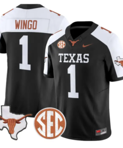 Ryan Wingo Jersey #1 Texas Longhorns 2026 SEC Patch Stitched by My Store NCAA Football Jerseys