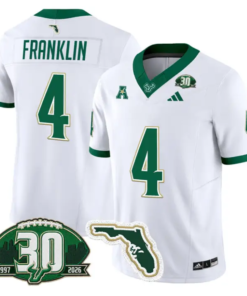 Sam Franklin Jersey #4 South Florida Bulls 30th Patch Limited Stitched by My Store NCAA Football Jerseys