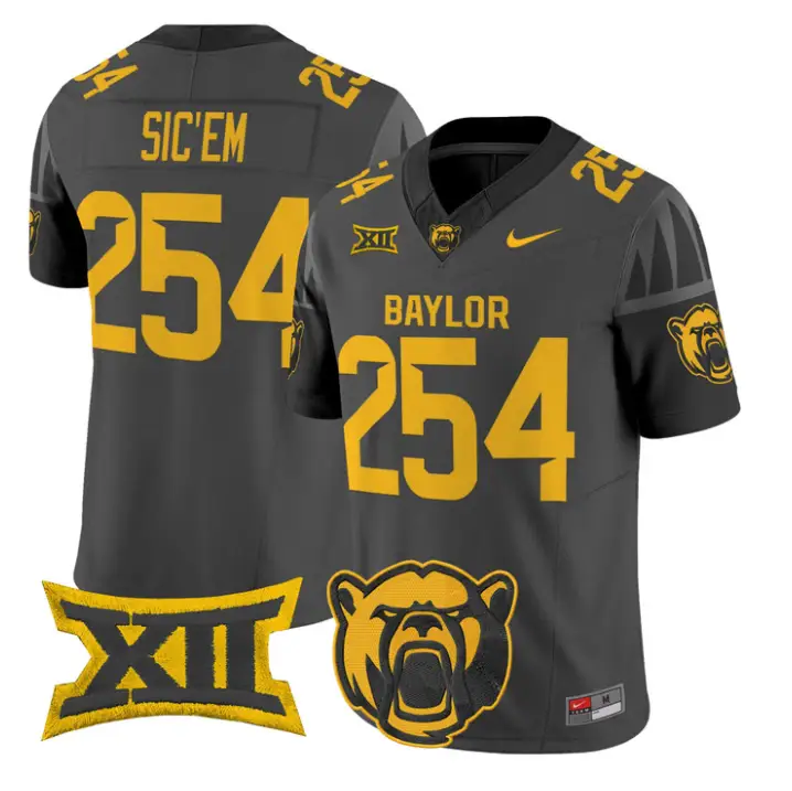 Sic'Em Jersey #254 Baylor Bears 2026 Vapor Limited Stitched by My Store NCAA Football Jerseys