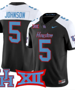 Stephon Johnson Jersey #5 Houston Cougars 2026 Vapor Limited Stitched Black Alter by My Store NCAA Football Jerseys