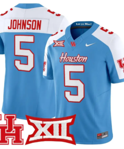 Stephon Johnson Jersey #5 Houston Cougars 2026 Vapor Limited Stitched Black Alter by My Store NCAA Football Jerseys