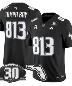 Tampa Bay Jersey #813 South Florida Bulls 30th Patch Limited Stitched by My Store NCAA Football Jerseys