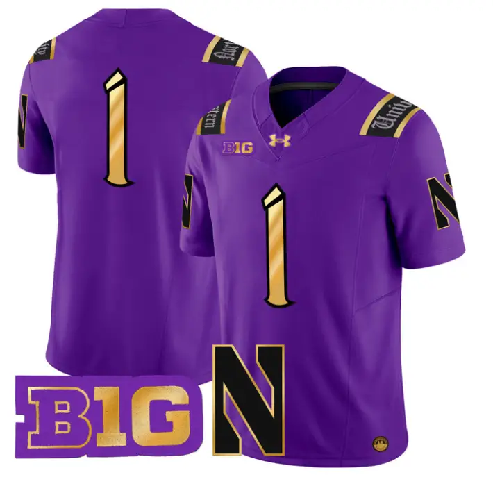 Team Jersey #1 Northwestern Wildcats 2026 Vapor Limited Stitched by My Store NCAA Football Jerseys